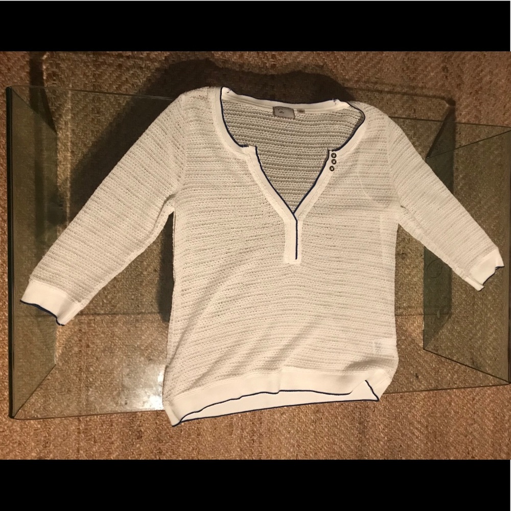 Anthropologie sheer v-neck top